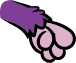 Purple Fuzzy Fella's right arm