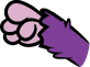 Purple Fuzzy Fella's left arm